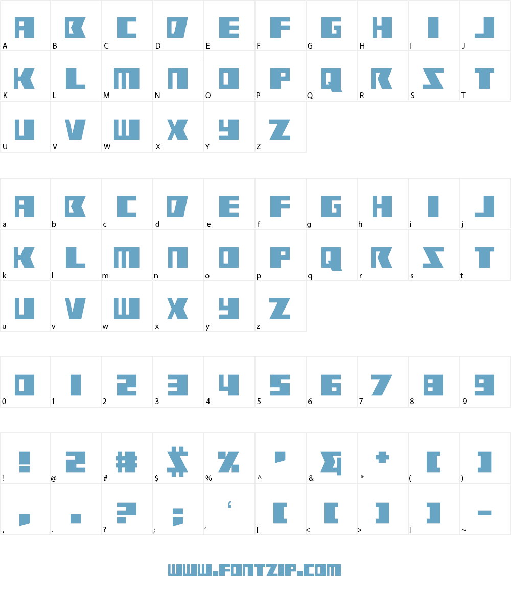 Rabbit Fire Font Character